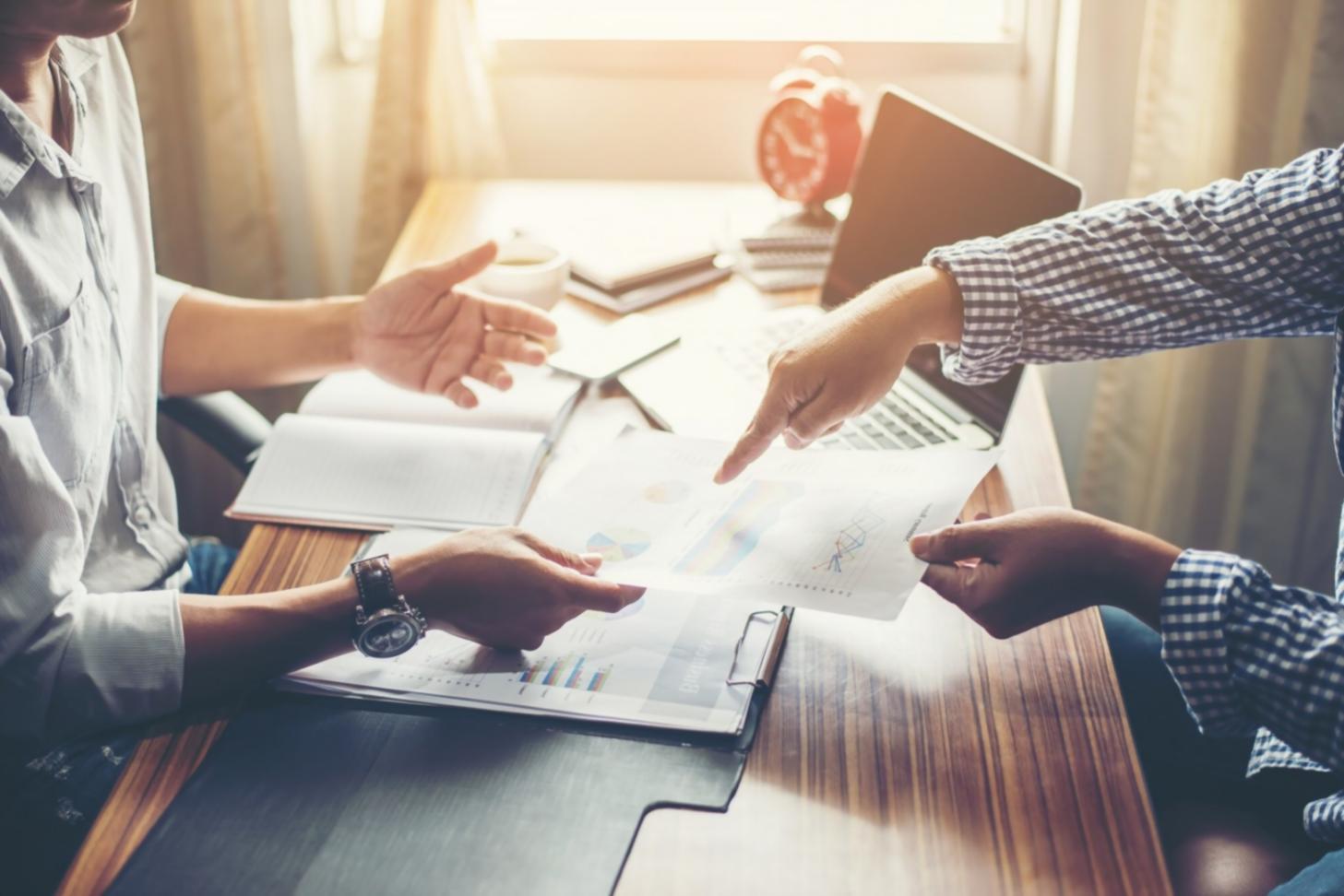 Modern workspace showcasing collaborative SEO strategy development